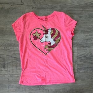 Place Pink and Gold Short Sleeve Tee Vibrant Cotton Blend